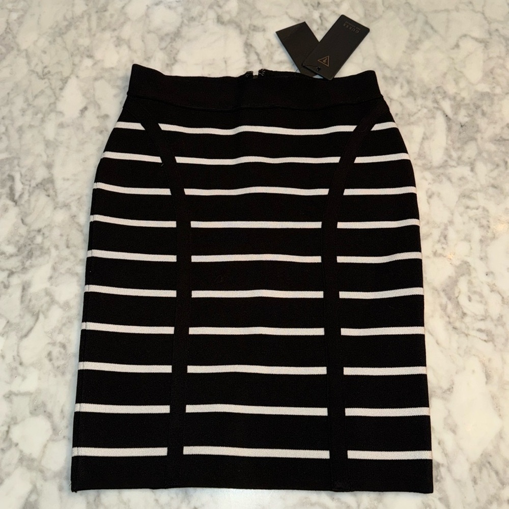 NWT GUESS STRIPE MIRAGE SKIRT S
